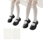 PALAY Lace Pantyhose for Kids Girls featuring Floral and Heart Patterns 2 Pcs White Stockings