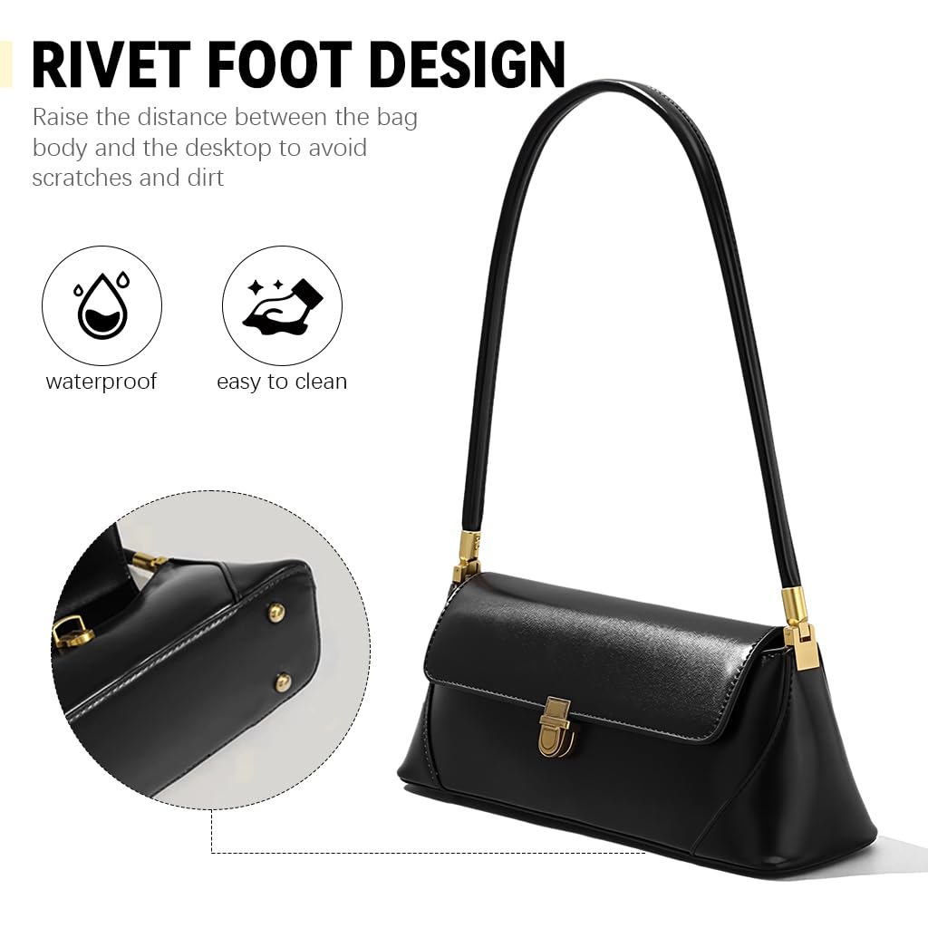 PALAY Shoulder Bag for Women featuring 11 in Handle and Gold Tone Hardware | Vegan Leather Hobo