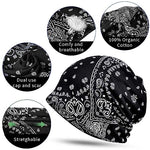 PALAY® Slouchy Chemo Cap Beanie Cap for Women, Boho Print Bandanas Skull Cap, Fashion Soft Stretch Chemo Scarf, Casual Saggy Head Scarves for Women - All Seasons Use