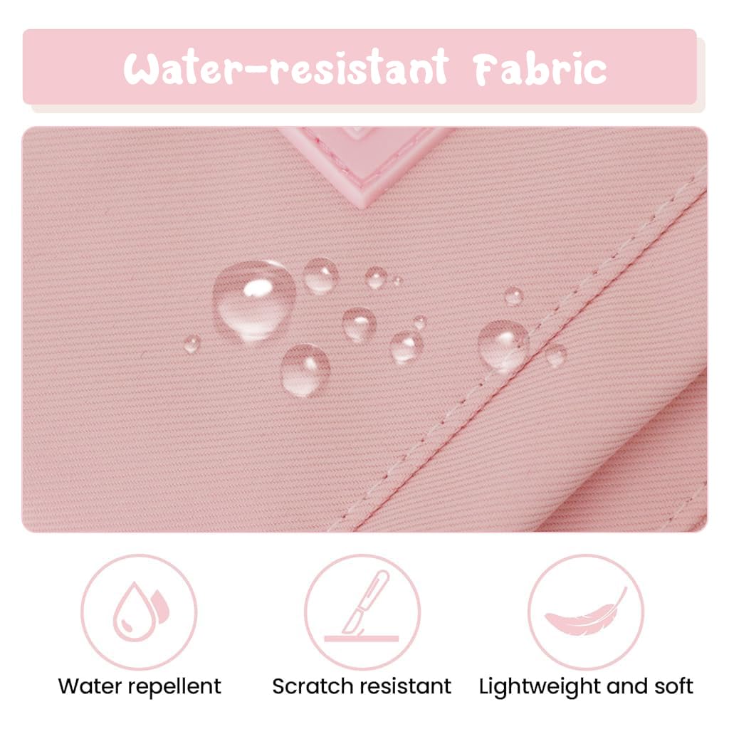 PALAY School Bag for Girls with Multi Zipper Compartments 15.6 in Laptop Space | Oxford Cloth Pink Backpack