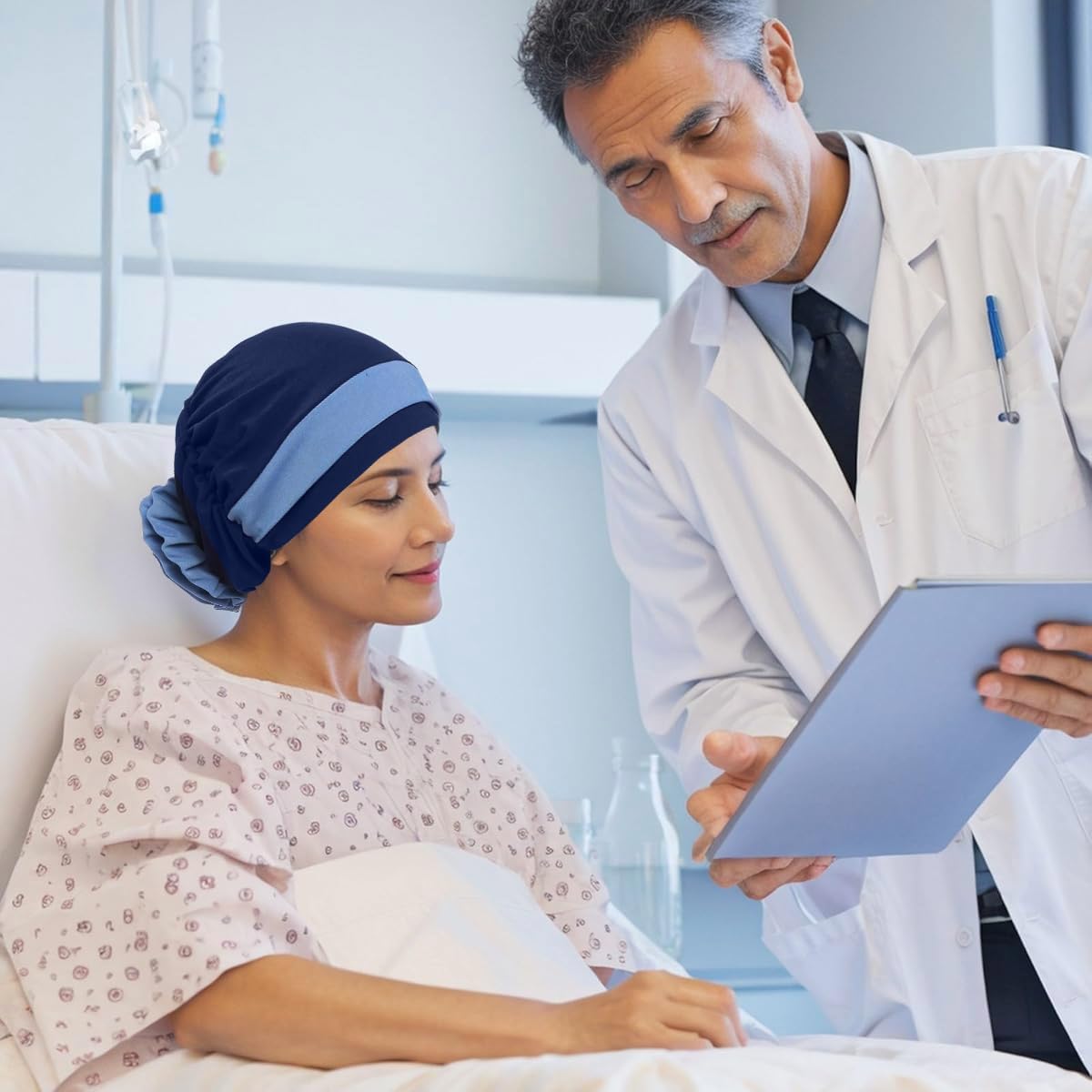 PALAY Flower Turban Cap for Women featuring Side Flower Design and Soft Stretch Fabric | Elegant Chemo Beanie and Sleep Hat