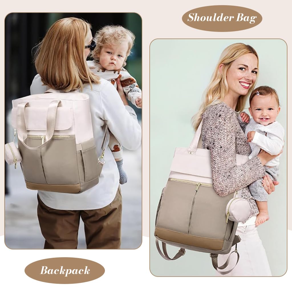 PALAY Diaper Bag Backpack for Travel with Waterproof Changing Pad and Multi Compartments | Comfortable Padded Straps for Mothers