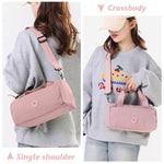 PALAY Crossbody Bag for Women 30x13x20cm with Removable Adjustable Strap and Oxford Cloth | Pink Lightweight Sling Purse for Travel