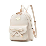 PALAY® Girls Bowknot Cute Leather Backpack Mini Backpack Purse