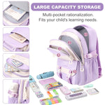 PALAY School Backpack for Girls with Dual Handles and Breathable Back Support | Purple Travel Bag