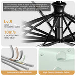 PALAY UV Umbrella for Rain and Sun Protection with 23 in Canopy and 12 Fiberglass Ribs | Compact Green Travel Design