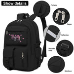 PALAY® Blackpink Bags For Girls School Backpack Blackpink KPOP Theme Prints With USB Charging and Headset Port Backpack for Student College School Bag for Girls Boys