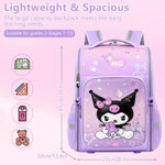 PALAY Kuromi Backpack for School Girls 7–12 with Multi Layer Storage and Ergonomic Straps