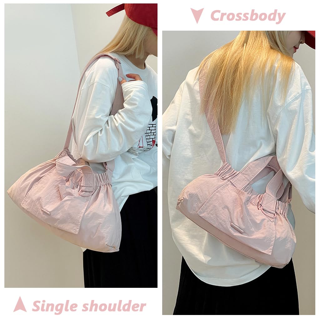 PALAY Crossbody Bag for Women featuring Extra Open Pocket in Pink Waterproof Nylon | Ideal for Travel and Outdoor