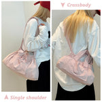 PALAY Crossbody Bag for Women featuring Extra Open Pocket in Pink Waterproof Nylon | Ideal for Travel and Outdoor