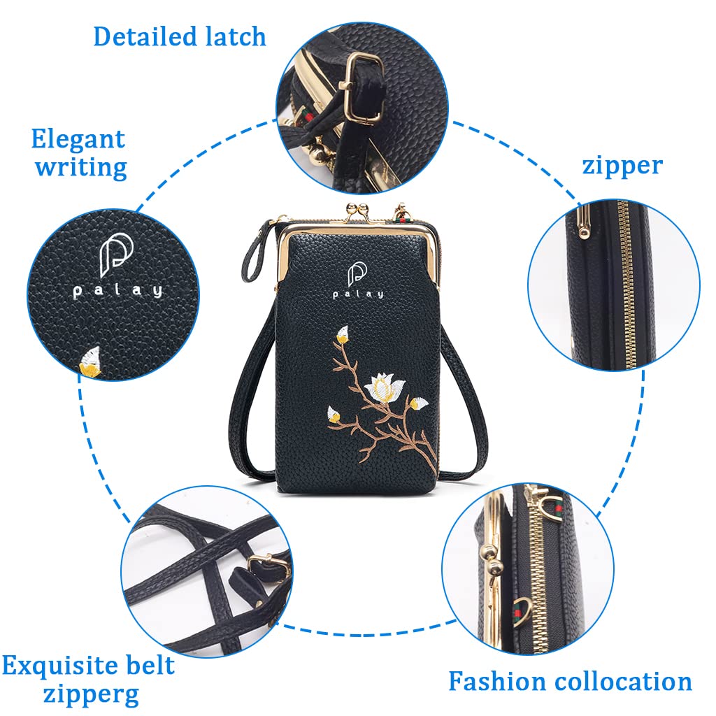 PALAY Women Crossbody Phone Bag for Daily Use with 7.1x4.37x1.96 in Capacity | PU Leather Sling Purse