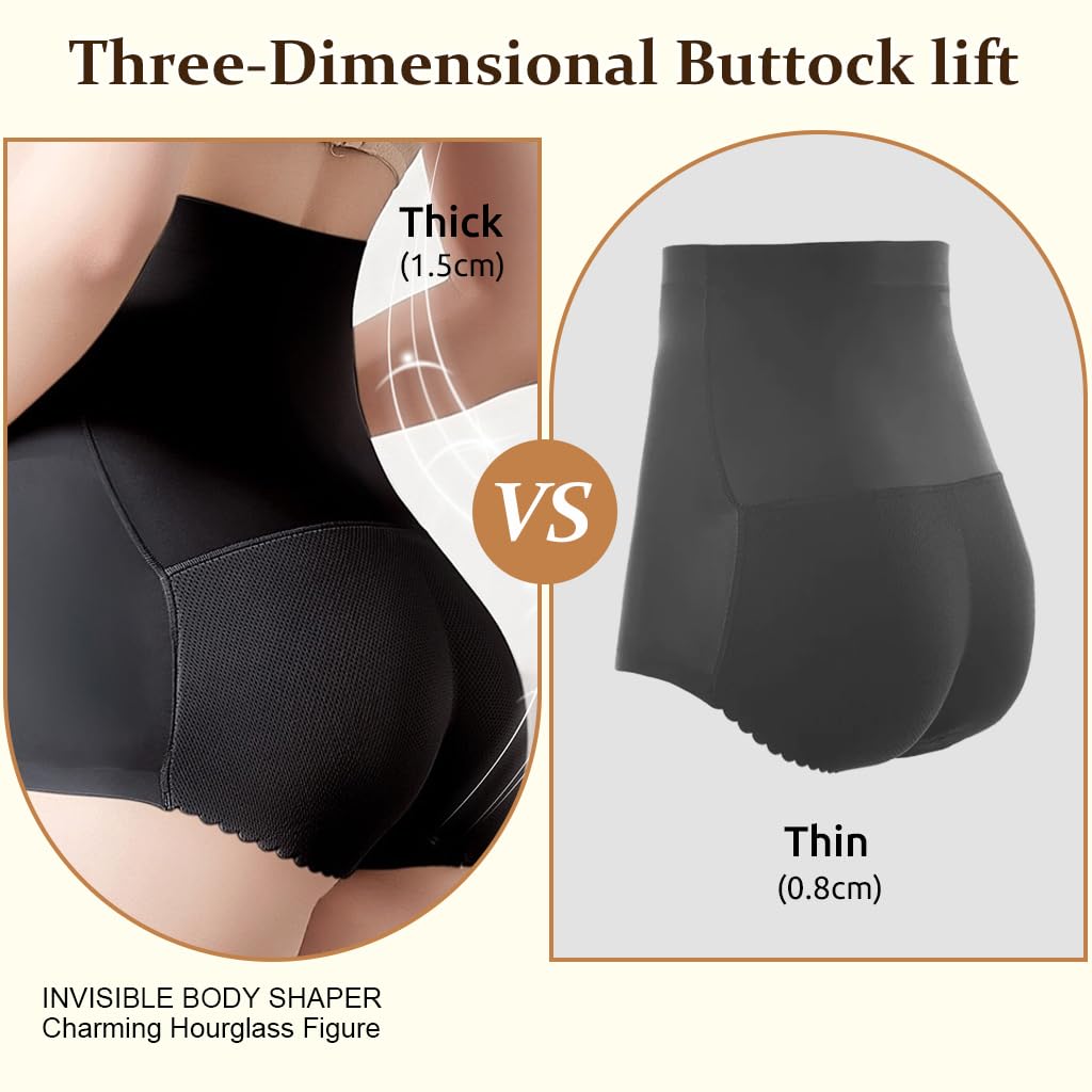 PALAY® Butt Lifter Padded Underwear for Women Hip Pads Enhancer Shapewear Shorts Seamless Tummy Control Panties Body Shaper Brief, L