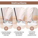 PALAY Shoehorn for Easy Wear with 24.6 in Ergonomic Handle and Magnetic Wall Hook | ABS Black