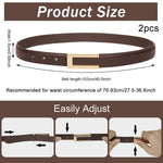 PALAY Waist Belt for Women Dresses featuring Interlock Buckle and 40in Adjustable Fit | Brown and Cream PU Slim Design