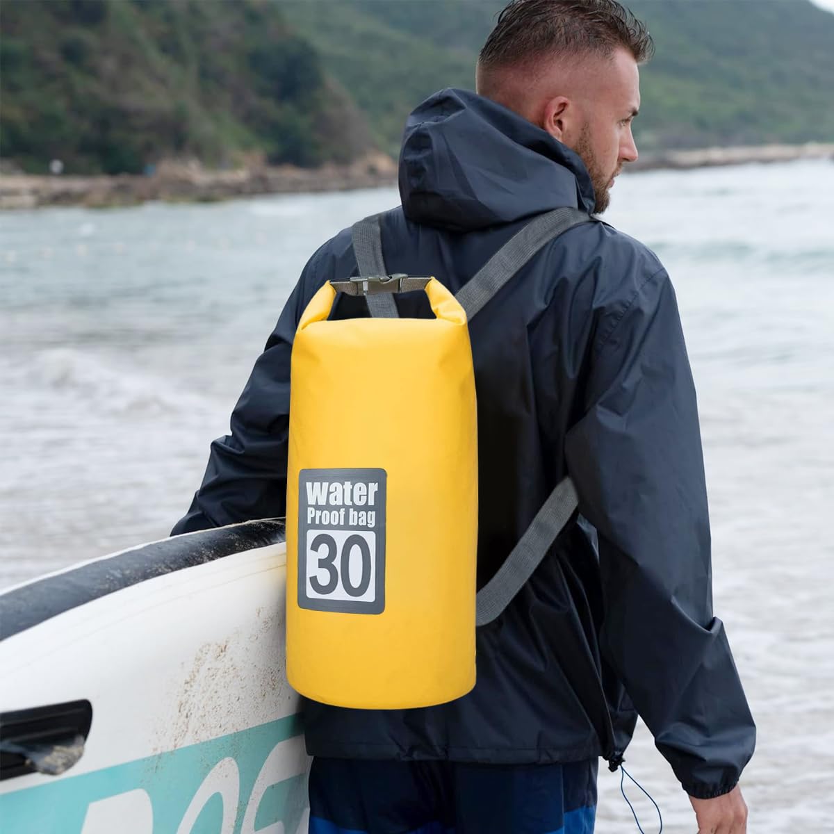 PALAY® Dry Bag and PVC Waterproof Phone Bag with Touch Screen, 30L Large Waterpoof Dry Bag with Shoulder Straps and Handle, Floating Dry Bag for