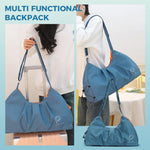 PALAY Gym Bag for Travel and Fitness with Shoe Compartment and Waterproof Nylon | 3 PCS Blue Set