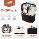 PALAY Laptop Backpack for Women 15.6 Inch with Dual Zipper and Wide Open Design | Oxford Cloth Travel Bag