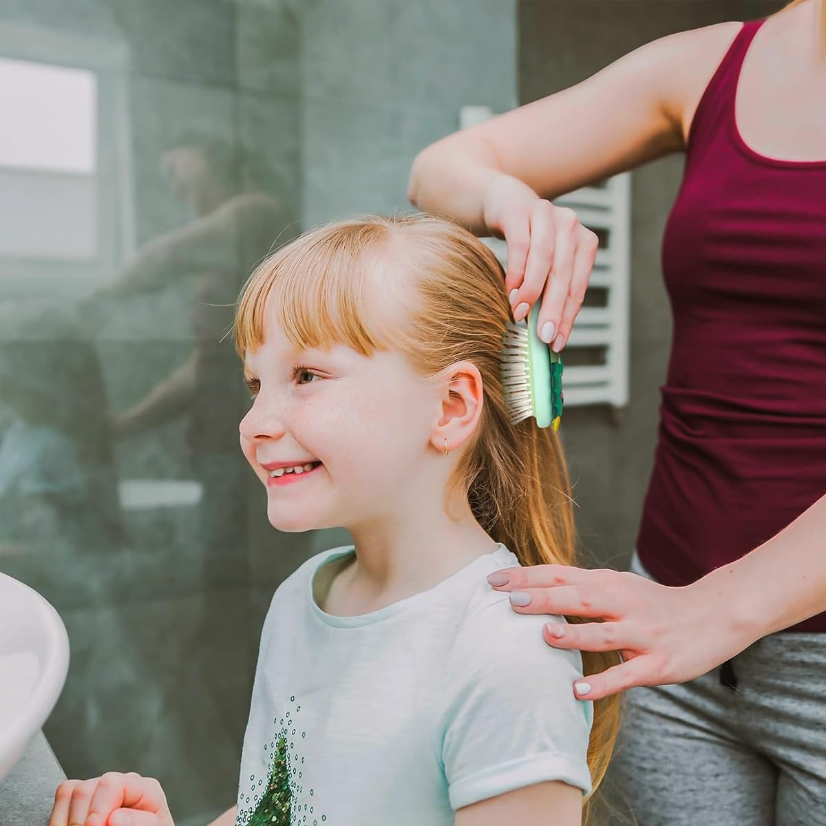 PALAY Toddler Hair Brush for Kids 3.1 in Paddle with ABS Build and Soft Silicone Bristles