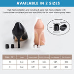 PALAY Heel Protectors for Women featuring Anti Slip Base and 8 Pairs Set in Black & Clear | Ideal for Weddings and Outdoor Events