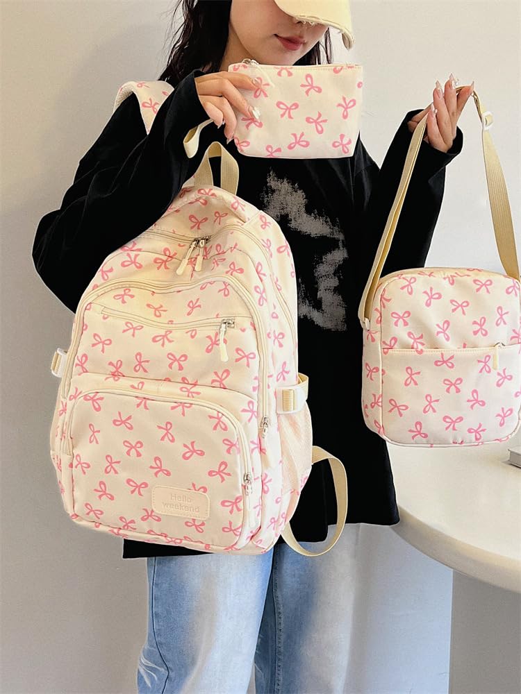 PALAY School Backpack Set for Girls with 3 Bags featuring Wear‑Resistant Fabric | Cute Kawaii Design for School and Travel