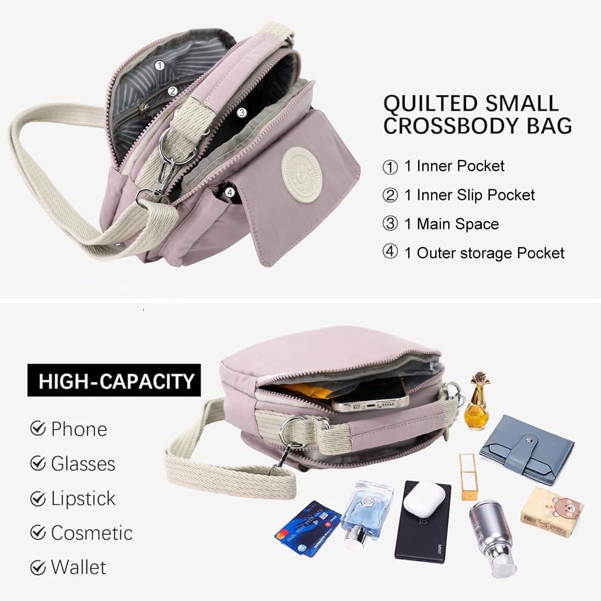 PALAY® Cross Bag For Women Sling Bags Women's Stylish Shoulder Bag Travel Casual Handbag With Inner Padded Pocket & Adjustable Strap