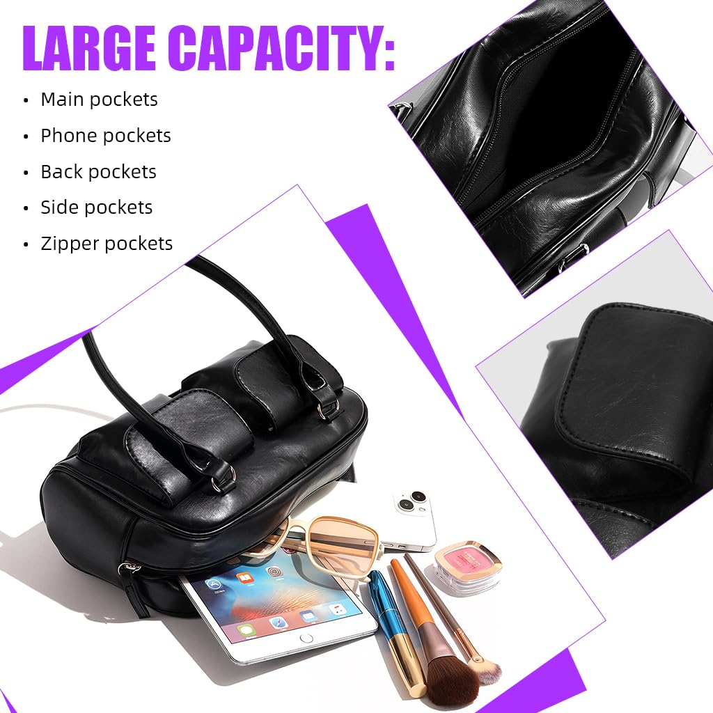 PALAY Shoulder Bag for Women featuring Waterproof PU Leather and Multiple Pockets | Retro Handbag for Travel