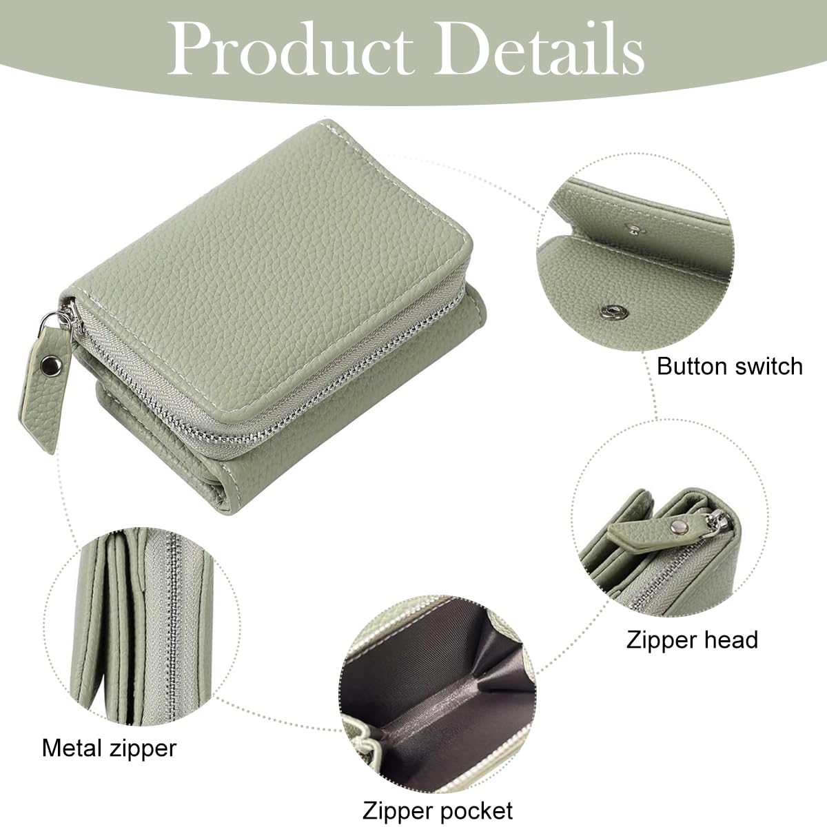 PALAY Small Wallet for Women 10x8x4cm with Multi Compartment Design and PU Leather | Travel Purse
