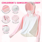 PALAY Kids Sunscreen Jacket for Outdoor Play with Wide Brim Hat and Face Mask | UPF 50+