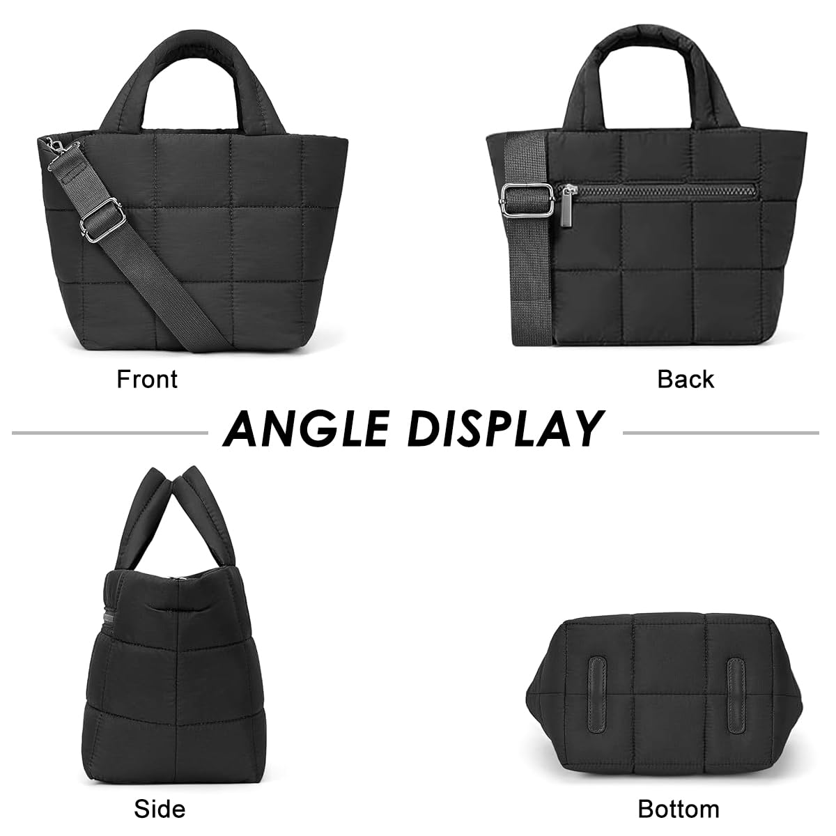PALAY Tote Bag for Women featuring 33x14x21cm Structured Pockets and Quilted Nylon Design | Lightweight Crossbody Handbag