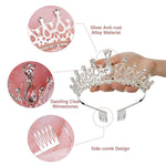 PALAY Crystal Tiara Crown for Weddings and Proms featuring Side Comb Design | Alloy and Rhinestones 5.9×1.8 in