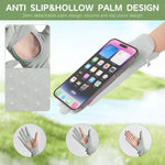 PALAY® Grey Hand Gloves for Sun Protection Gloves for Women Bike Riding, UV Protection Ice Cool Gloves, UPF 50+ Summer Gloves for Bike, Driving - Elastic Cuff & Breathable Palm Design