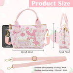PALAY Hand Bag Small Tote for Girls with Removable Strap and Pink Melody Design | PU Leather