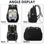 PALAY School Backpack for Students with 3 Zip Compartments and Padded Shoulder Straps | Khaki Casual Style