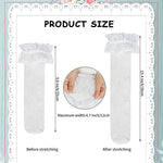 PALAY Lolita Lace Socks for Girls with Hollow Out Ruffle Design 9.8 in Length | 2 Pairs
