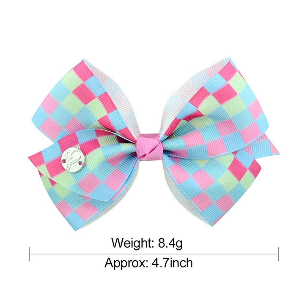 PALAY® Girl's Hair Bows Alligator Clips Unicorn Grosgrain Ribbon Barrettes Accessories - 6 Pieces, Multicolor