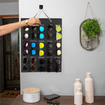 PALAY Sunglasses Organizer Box for 15 Pairs with Hanging Design and Felt Material | Wall Storage Display