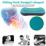 PALAY Inflatable Camping Pillow for Travel and Hiking with Built In Hand Pump | Soft Flocking Support