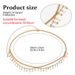PALAY Waist Chain for Women featuring Dual Layer Rhinestone Stars Pendant | Adjustable 70–92 cm