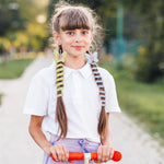 PALAY Braids Hair Ties for Girls with 7cm Spiral Wire | 4pcs Spring Ponytail Accessories