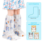 PALAY Rain Shoe Covers for Kids 3 Pairs with Elastic Collar 28cm Fit for 5–12 Years | Cartoon Style