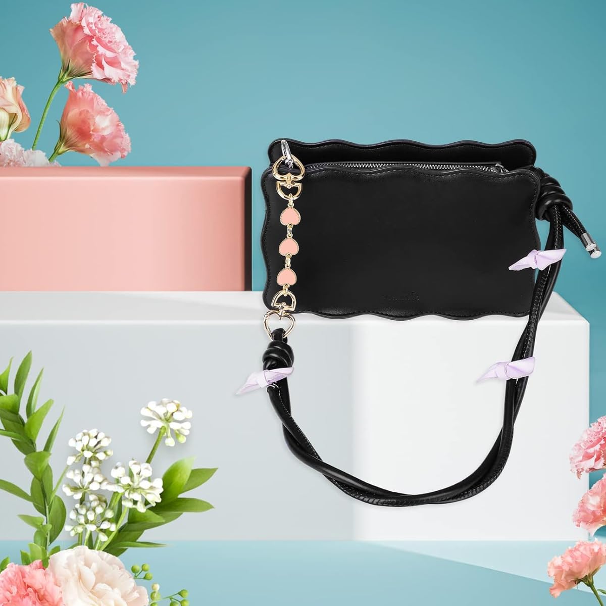 PALAY Bag Extender Chain Set for Handbags featuring Quick Connection Clasps and Gold Finish | 5.7–6.7 in Adjustable Purse Strap Accessory