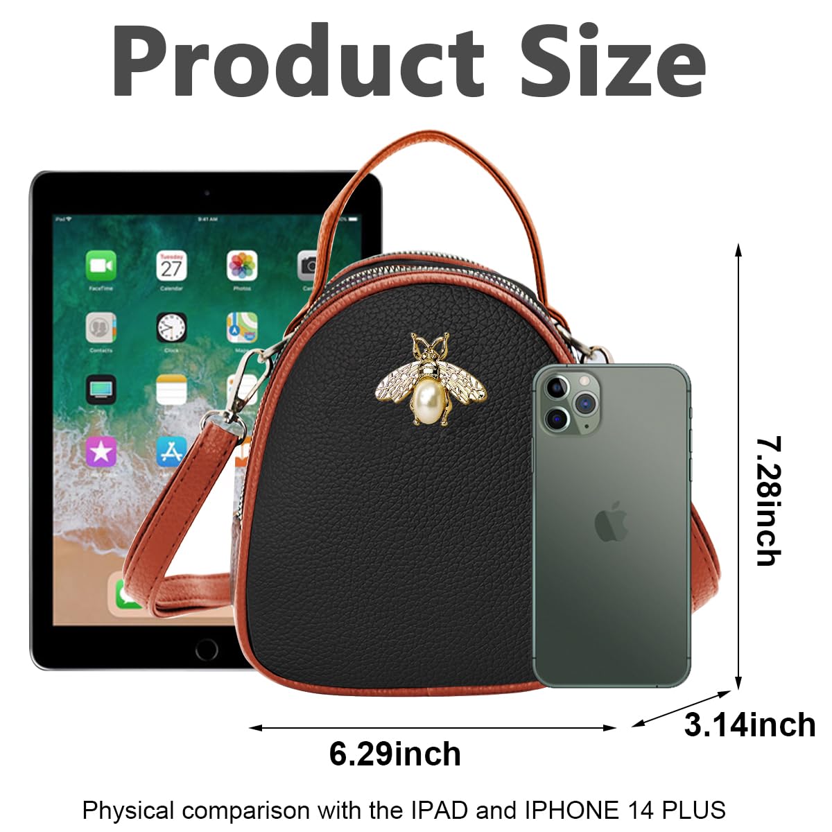 PALAY Women Sling Bag for Daily Use featuring 15 x 10 x 18.5 cm Multi Layer Design with PU Material | Detachable Shoulder Strap