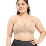 PALAY Zip Front Sports Bra for Women with Adjustable Front and Shoulder Buckles | Breathable Nylon Plus Size Support 80–85 cm