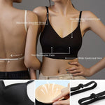 PALAY® Women's Low Back Seamless Bras Backless Multiway Convertible Adjustable Strap Halter Lifting Bra Spaghetti Strap Wire-Free with Padded Removeable, M