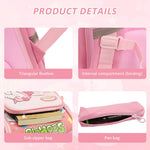 PALAY Unicorn Cartoon School Backpack for Girls with 27x17x39cm Dual Zipper Design | Ergonomic Burden‑Relief Pink Bag