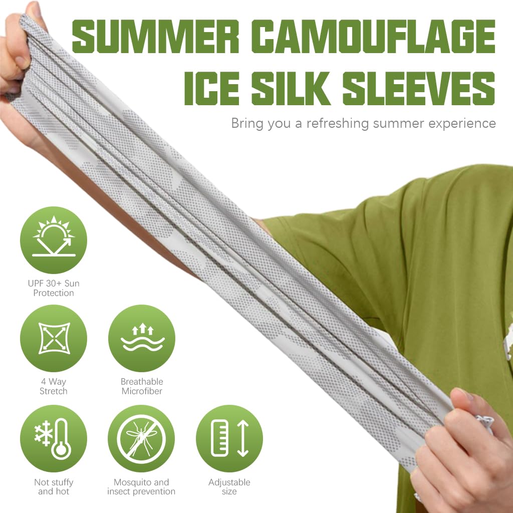 PALAY Hand Gloves for Sun Protection with Integrated Fingerless Sleeves and Cooling Nylon Ice Silk | 2 Pairs for Men and Women