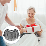 PALAY Lace Shrugs Shawl for Women featuring Sequin Chiffon Wrap & Tassel Design | Wedding Cover Up