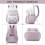 PALAY School Backpack with Dual Main Zippered Compartments for 15.6 in Laptop | Waterproof Daypack