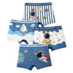 PALAY Boys Underwear 4 Pack for Toddlers with Elastic Waist featuring Cotton Spandex Fabric | Soft Astronaut Boxer Briefs for Ages 3–12