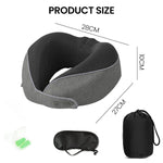 PALAY U Shaped Neck Pillow for Travel and Office with Memory Foam Support | Adjustable Snap Closure